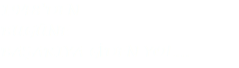 1948'DEN BUGÜNE BAŞARIYA GİDEN YOL... 